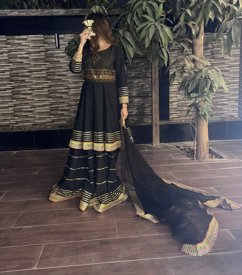 Gul Rukh dress in black