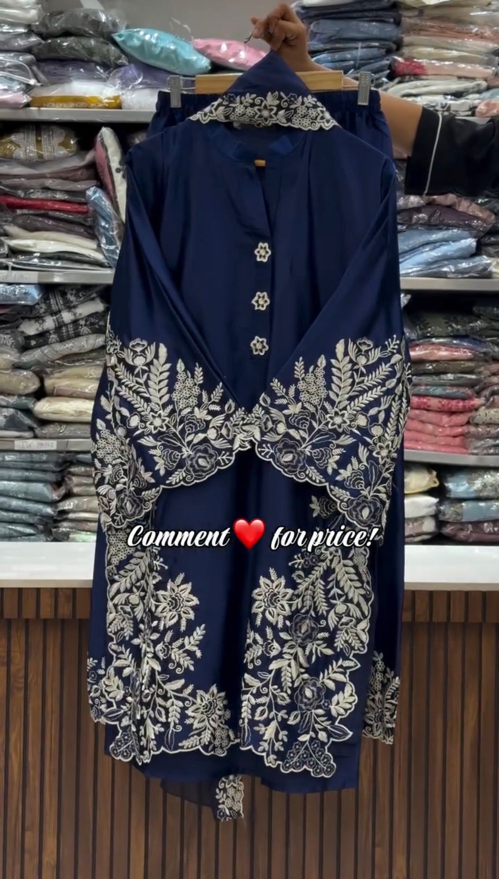 Elegance Embroidered Eid Dress 3Pcs