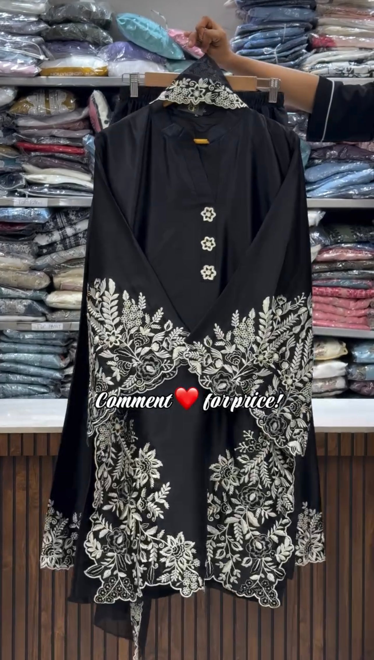 Elegance Embroidered Eid Dress 3Pcs