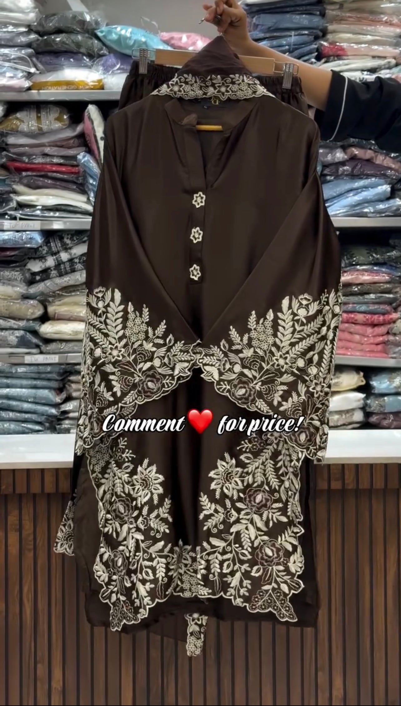 Elegance Embroidered Eid Dress 3Pcs