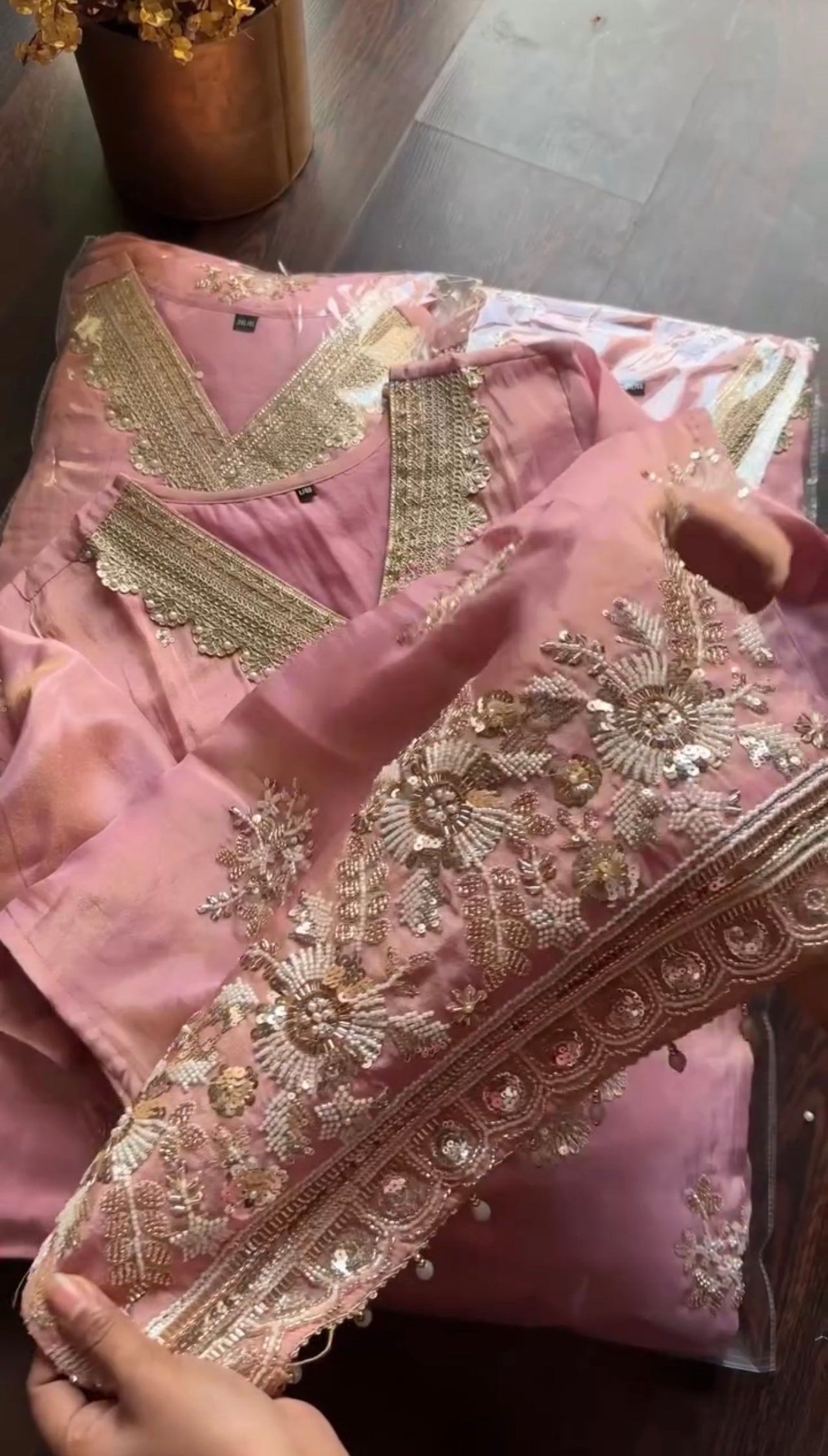 PINK EID 3 PCS DRESS