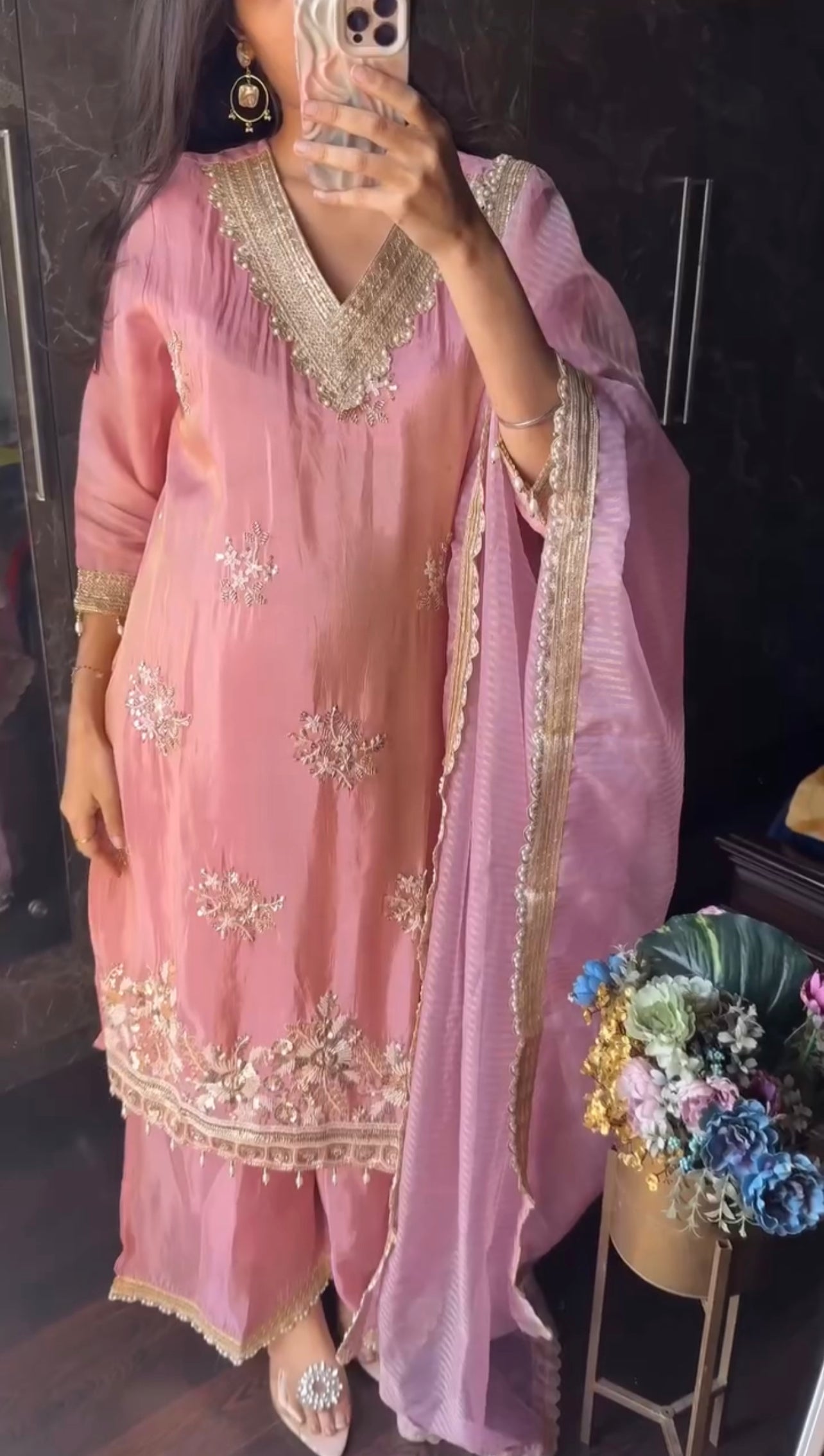 PINK EID 3 PCS DRESS
