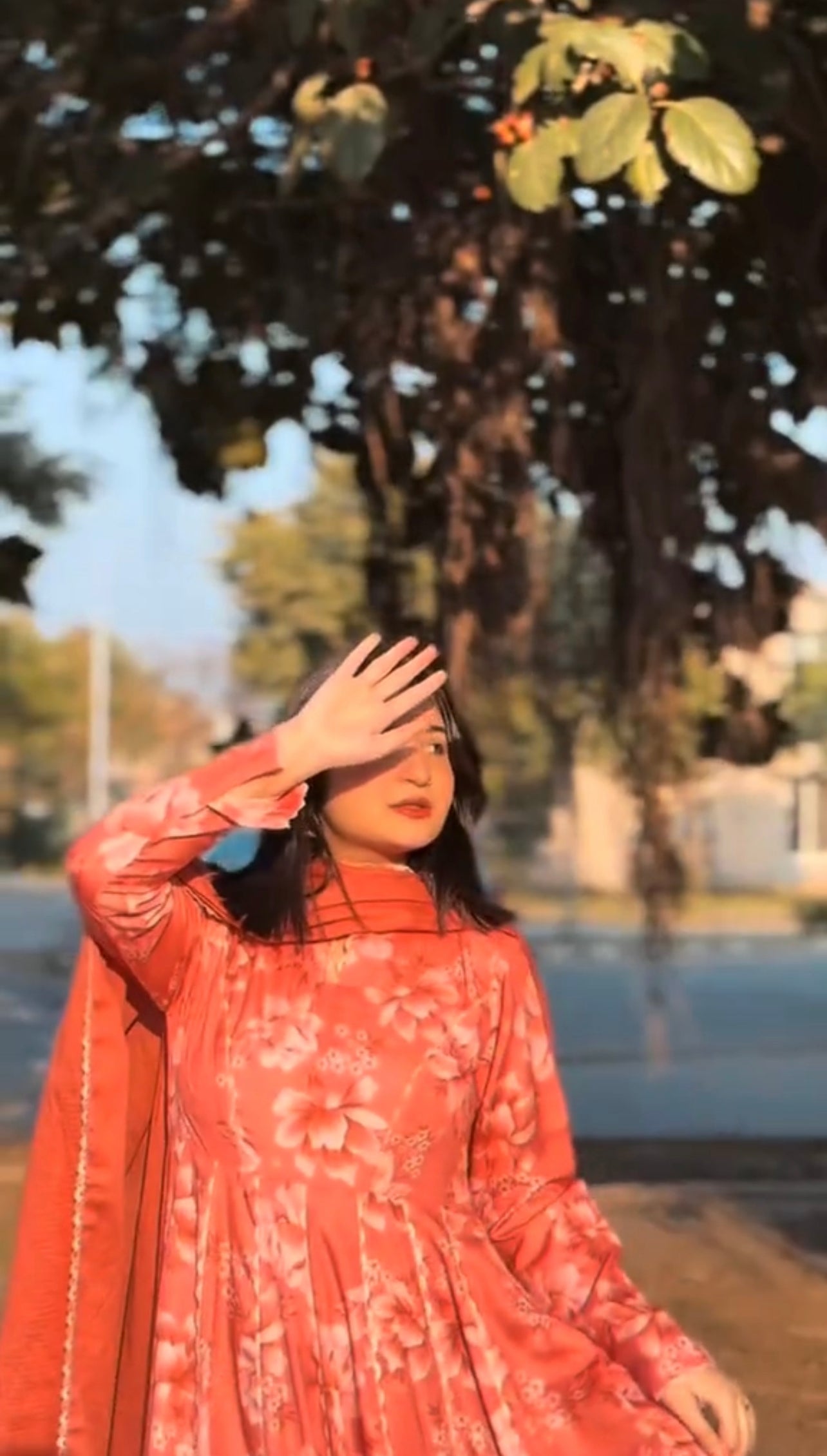 FLORAL 3PCS PINK FROCK