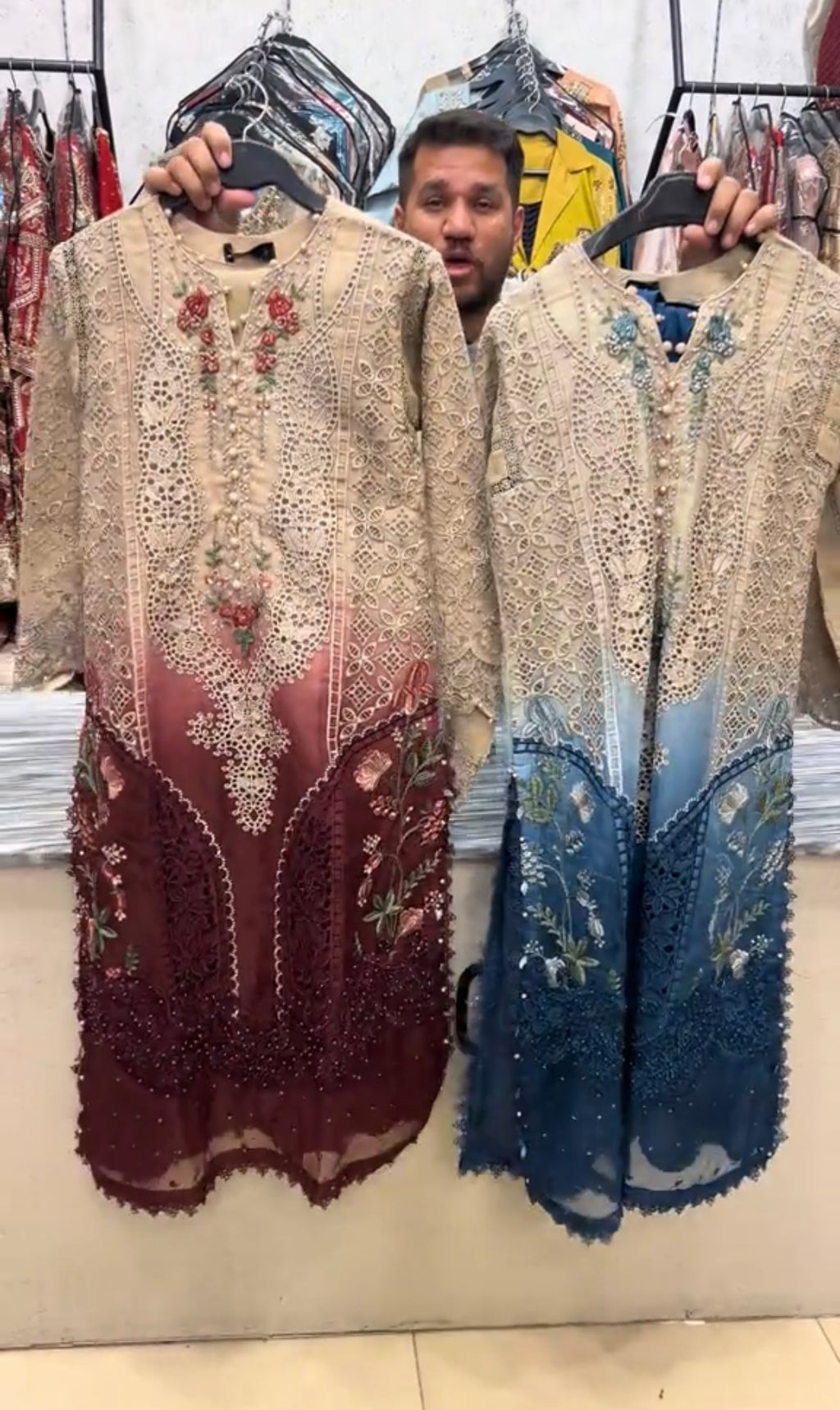 Beautiful Maria B. Embroidered Dress