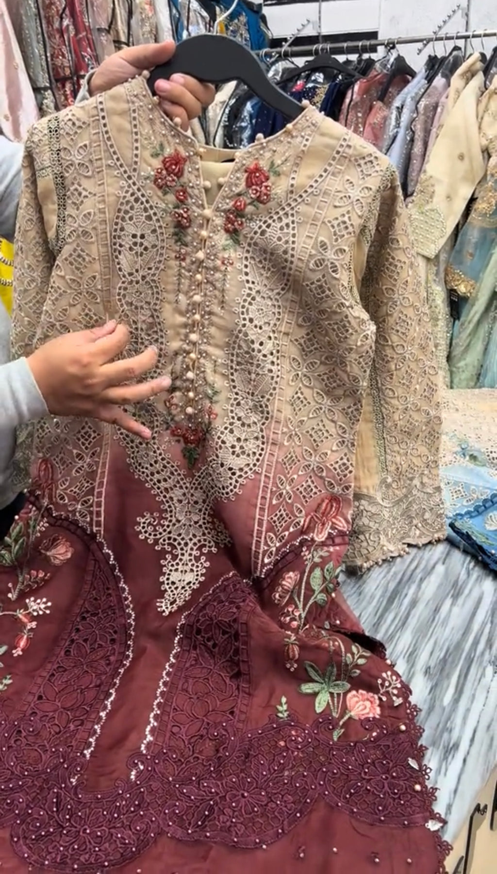 Beautiful Maria B. Embroidered Dress