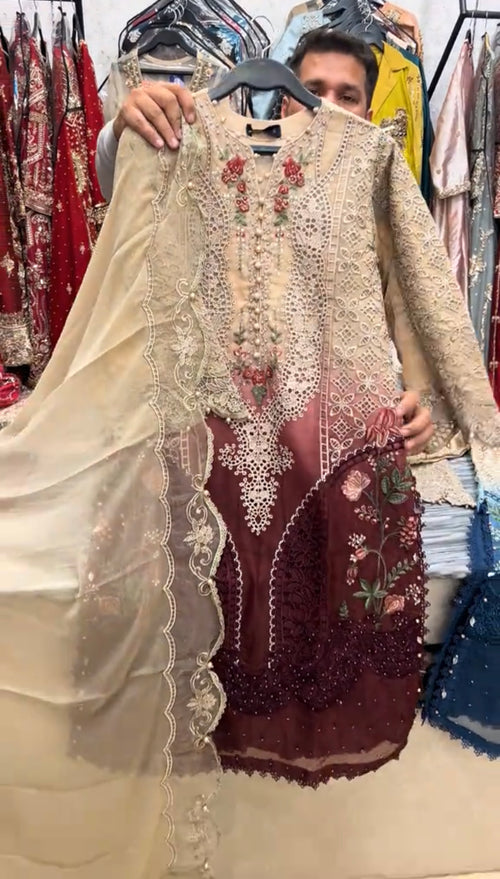 Beautiful Maria B. Embroidered Dress