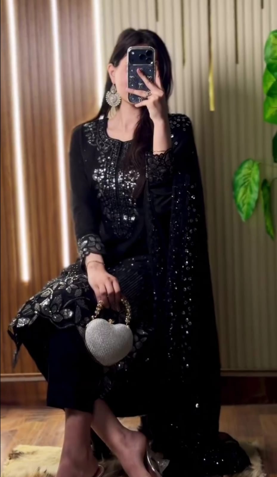 Elegant Women’s Embroidered 3-Piece Suit