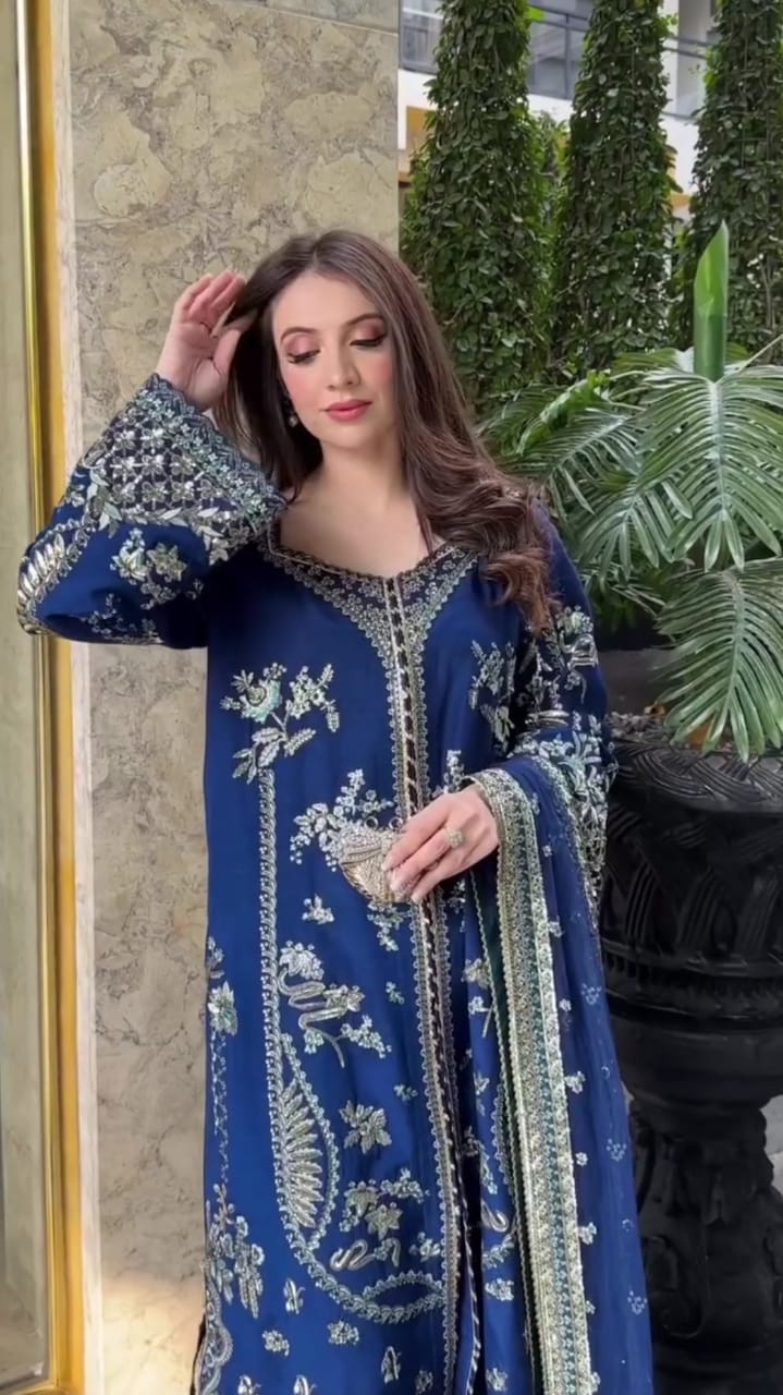 Signature Designer 3-Piece Embroidered Suit