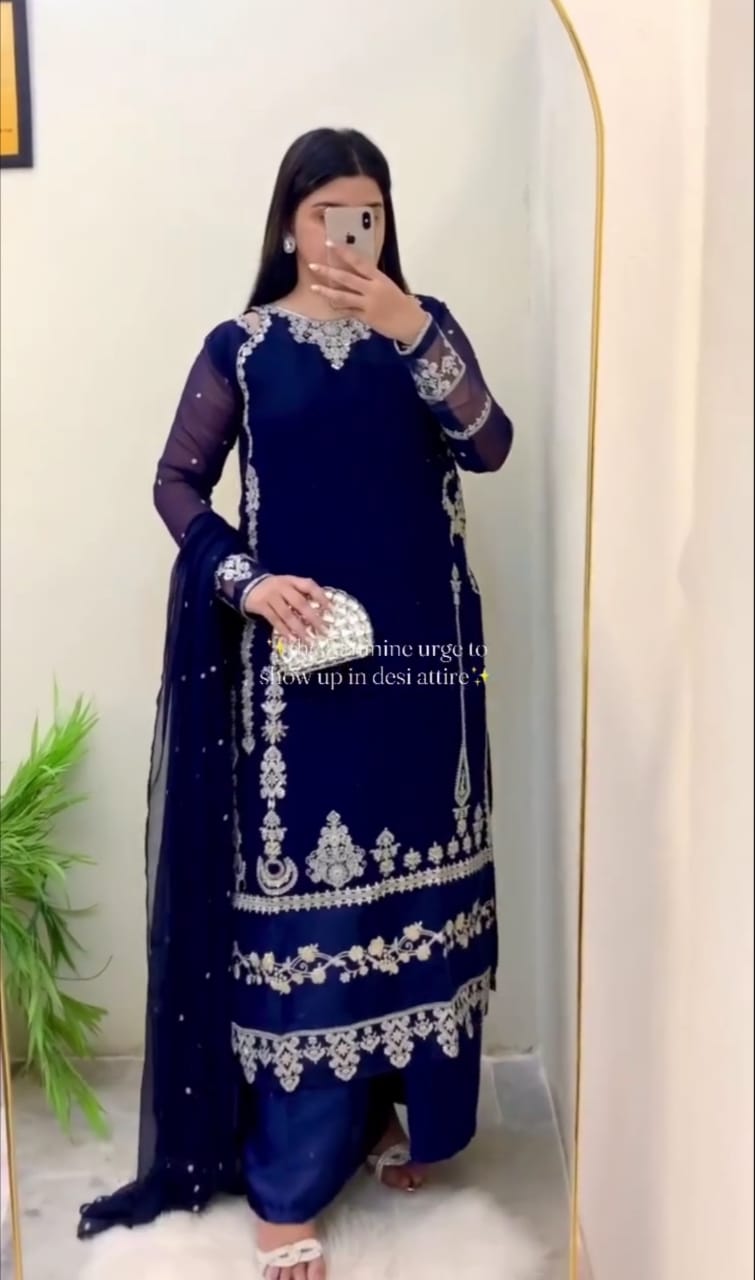 Premium Embroidered Women’s 3-Piece Suit