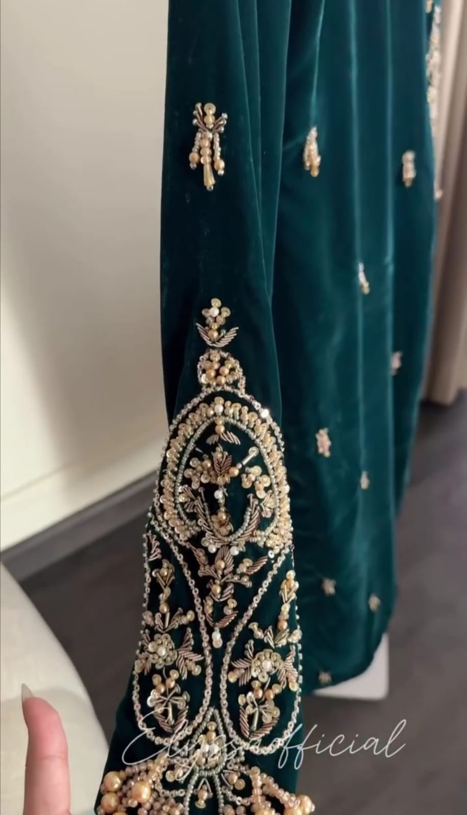 Luxury Velvet Embroidered 3-Piece Suit