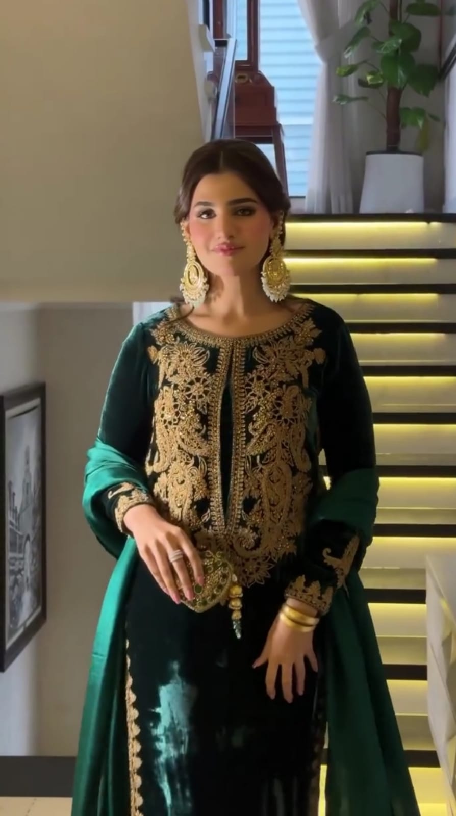 Luxury Velvet Embroidered 3-Piece Suit