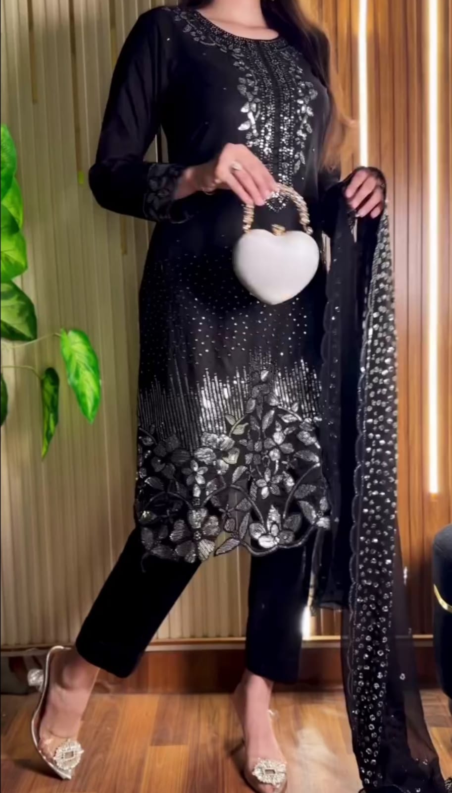 Elegant Women’s Embroidered 3-Piece Suit