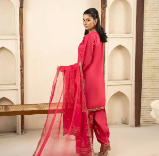 HOT PINK FARSHI 3PCS DRESS