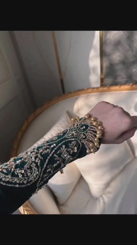 Luxury Velvet Embroidered 3-Piece Suit