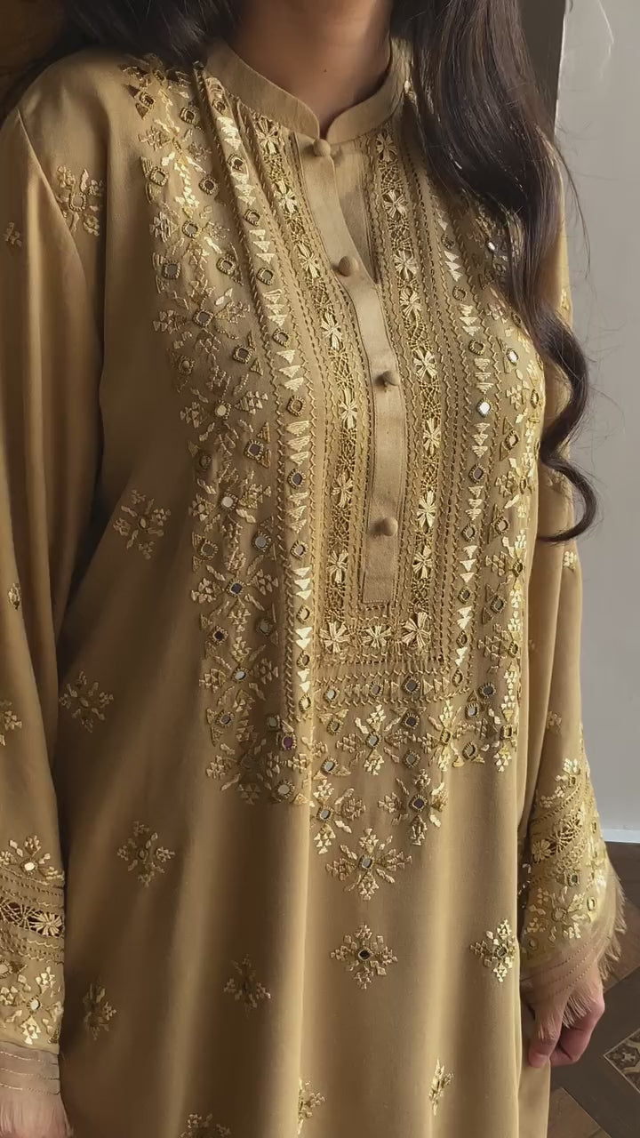 Mirror work 3pcs embroidered dress