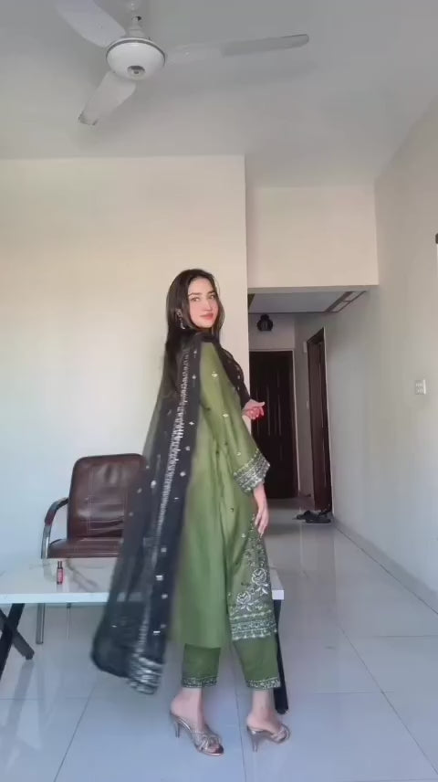 Premium Embroidered Women’s 3-Piece Suit