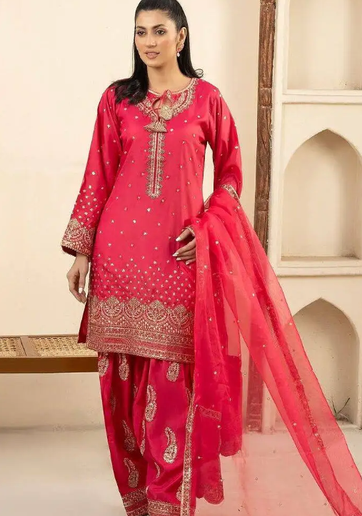 HOT PINK FARSHI 3PCS DRESS
